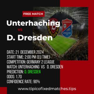 TIPICO FIXED MATCH Unterhaching vs D. Dresden