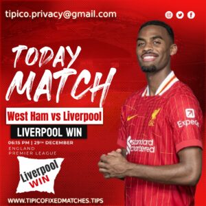 TIPICO FIXED MATCHES WEST HAM VS LIVERPOOL